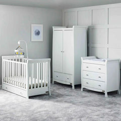 Ickle Bubba Snowdon 4 in 1 Mini 3 Piece Furniture Set White - Premium Sprung Mattress