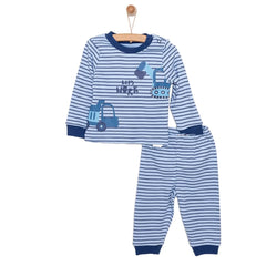 HelloBaby Baby Boy Long Sleeve Pyjamas Set - Dark Blue