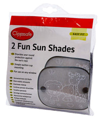 Clippasafe Auto Safari Fun Sun Screens Black & White 2 Pack*