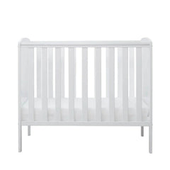 Ickle Bubba Coleby Space Saver Cot White - Premium Sprung Mattress