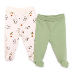 HelloBaby Baby Boy 2 Pcs Footed Bottom - Beige