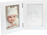 Dooky Gift Handprint Double Frame White Small