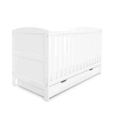 Ickle Bubba Coleby Classic Cot Bed & Under Drawer White - Premium Pocket Sprung Mattress