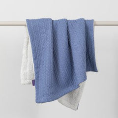 Clevamama Blankets - Luxe Sherpa Baby Blanket Blue