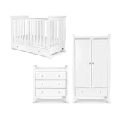 Ickle Bubba Snowdon 4 in 1 Mini 3 Piece Furniture Set White - Fibre Mattress