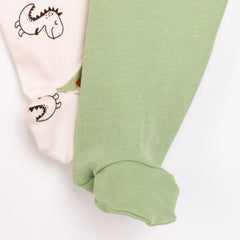 HelloBaby Baby Boy 2 Pcs Footed Bottom - Beige