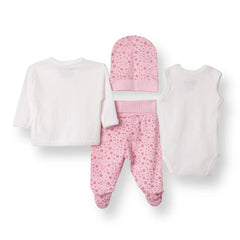 Tiffany 100% Cotton Tiny Baby Set - Ecru