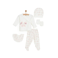 Aziz Bebe Girl 5 Piece Newborn Set - Ecru