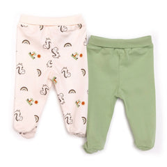 HelloBaby Baby Boy 2 Pcs Footed Bottom - Beige