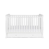 Ickle Bubba Snowdon Classic Cot Bed White - Premium Pocket Sprung Mattress