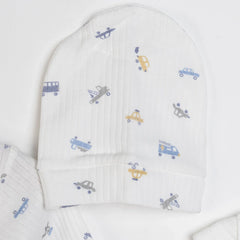 Tiffany 100% Cotton Tiny Baby Set - Ecru