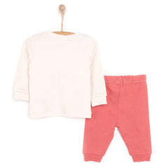HelloBaby Baby Girl Long Sleeve Pyjamas Set - Ecru