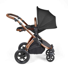 Ickle Bubba Stomp Luxe Travel System with i-Size Cirrus Car Seat & ISOFIX Base 12 pcs - Bronze & Midnight & Tan