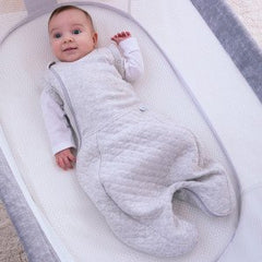 Purflo Swaddle To Sleep Bag 0.5 Tog Minimal Grey 0-4M
