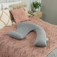 Dreamgenii Support and Feeding Pillow Spare Cover - Grey Marl Cotton Jersey