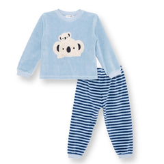 HelloBaby Velvet Pyjamas Set - Blue