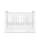 Ickle Bubba Snowdon Mini Cot Bed White - Premium Sprung Mattress