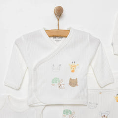 Tiffany 100% Cotton Tiny Baby Set - Ecru