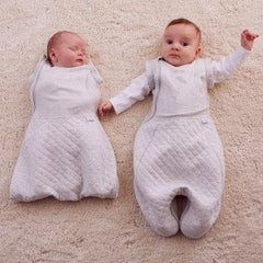 Purflo Swaddle To Sleep Bag 0.5 Tog Minimal Grey 0-4M