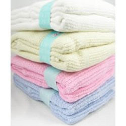 Baby Basics Cellular Blanket Cot/Cotbed Size White