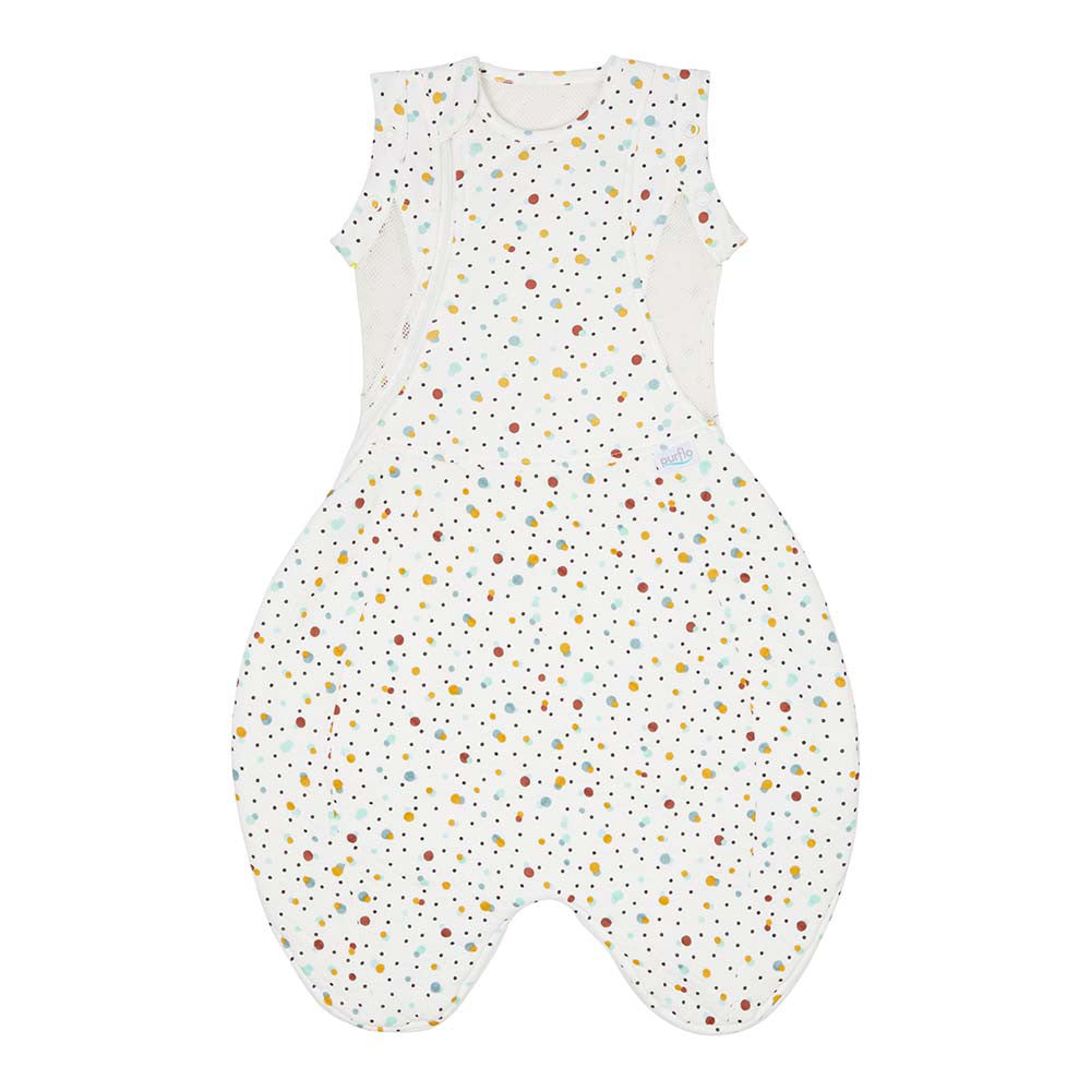 Purflo Swaddle To Sleep Bag 0.5 Tog Scandi Spot 0-4M