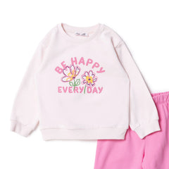 HelloBaby Motto Girl Jogging Set - Light Pink