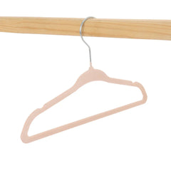 HelloBaby 5 Pack Velvet Baby Clothes Hangers - Soft Pink