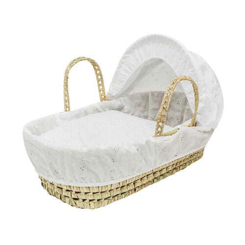 Cuddles Dolls Moses Basket White