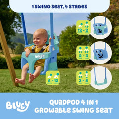 TP Forest Wooden Single Swing with Bluey Quadpod