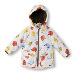 Midimod Coat - Ecru Printed