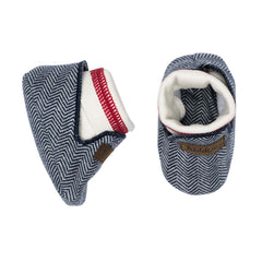 Juddlies Organic Cottage Slippers 0-4M Lake Blue