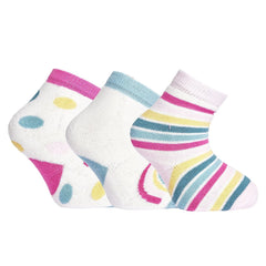 HelloBaby Baby Girl Chenille Socks 3 Pcs - Light Pink