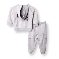 HelloBaby Cool Dino Jogging Set - Grey Melange