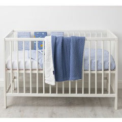Clevamama Blankets - Luxe Sherpa Baby Blanket Blue