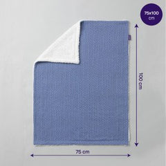 Clevamama Blankets - Luxe Sherpa Baby Blanket Blue