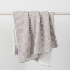 Clevamama Blankets - Luxe Sherpa Baby Blanket Grey