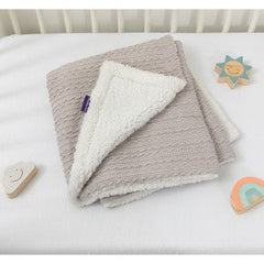 Clevamama Blankets - Luxe Sherpa Baby Blanket Grey
