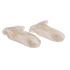 HelloBaby Girl Socks with Lace - Ecru