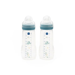 MAM Easy Active Bottle 330ml Pack of 2 - Blue Assorted