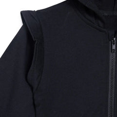 HelloBaby Girls Hooded Cardigan Crew Neck Long Sleeve - Black