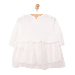 HelloBaby Little Life Newborn Girl Dress - Ecru
