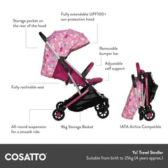 Cosatto Yo! Stroller - Happy Unicorns