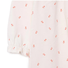HelloBaby Winter Cherry Dress - Ecru Printed