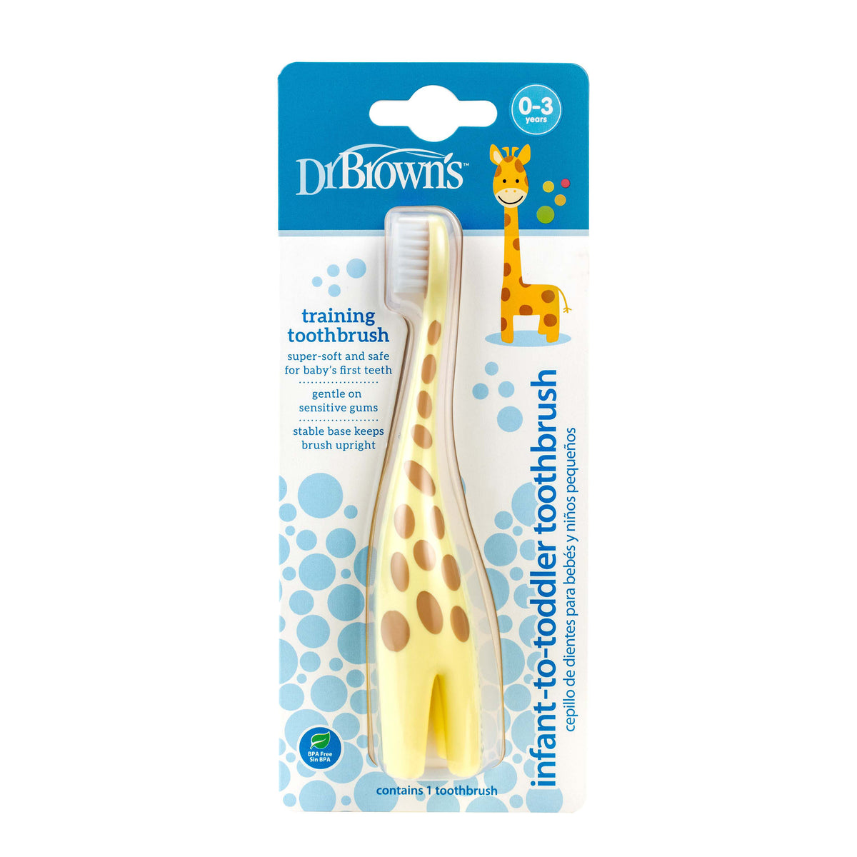 Dr Brown's Toothbrush Infant To Toddler Giraffe 0-3 Years
