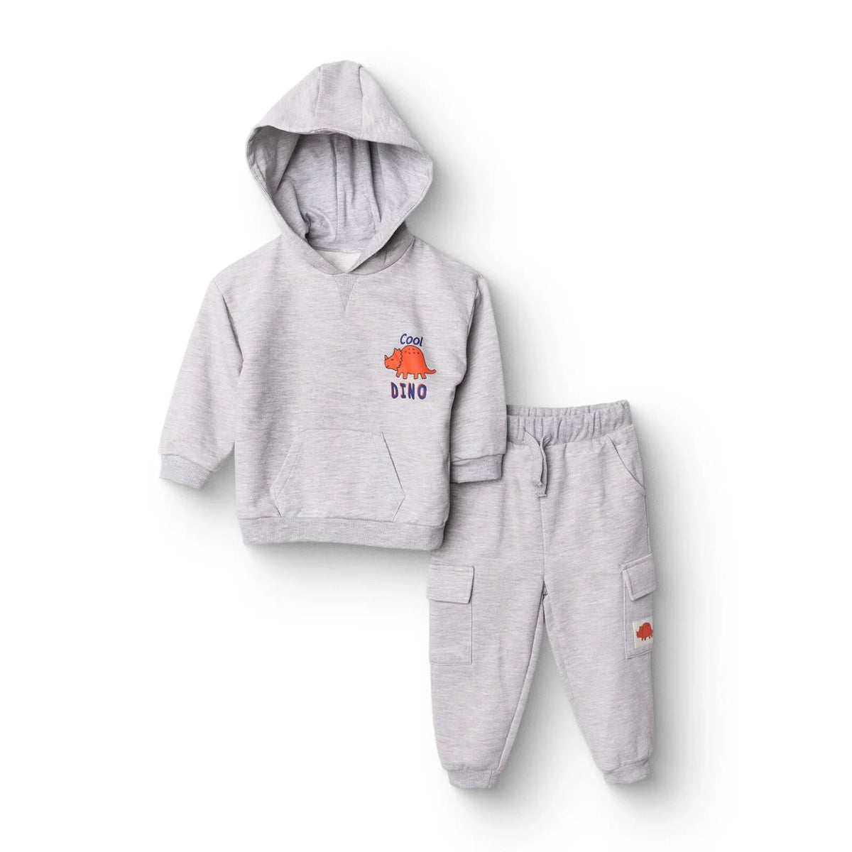 HelloBaby Cool Dino Jogging Set - Grey Melange