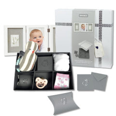 Dooky Gift Handprint Triple Frame White