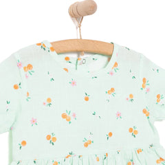 HelloBaby Newborn Girl Woven Dress - Light Blue