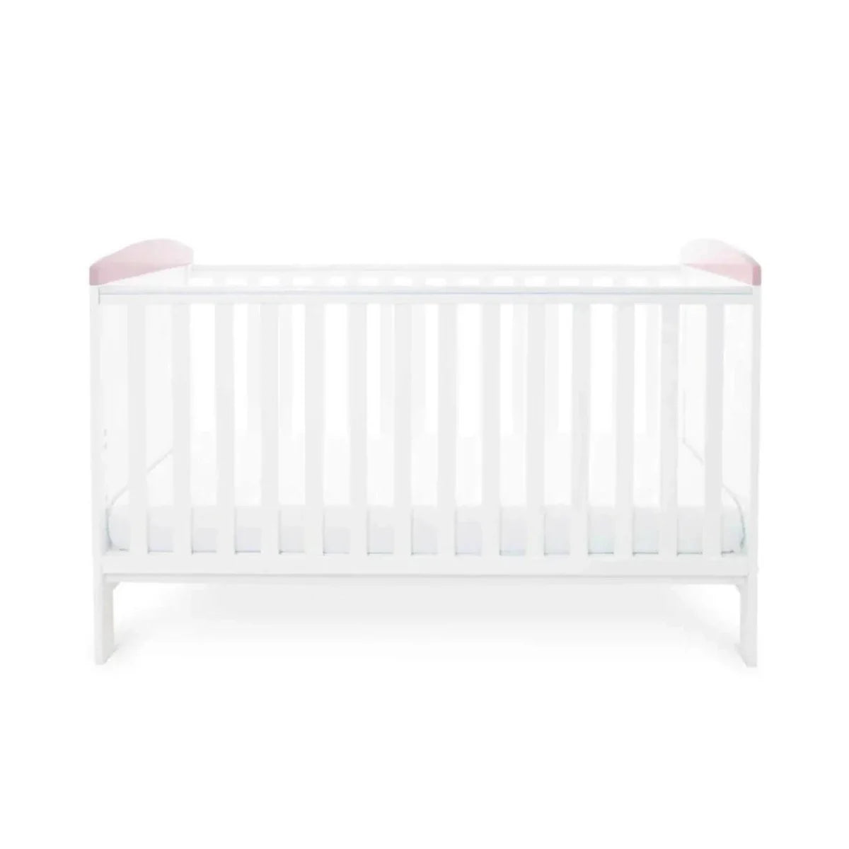 Ickle Bubba Coleby Style Cot Bed Elephant Love Pink - Fibre Mattress