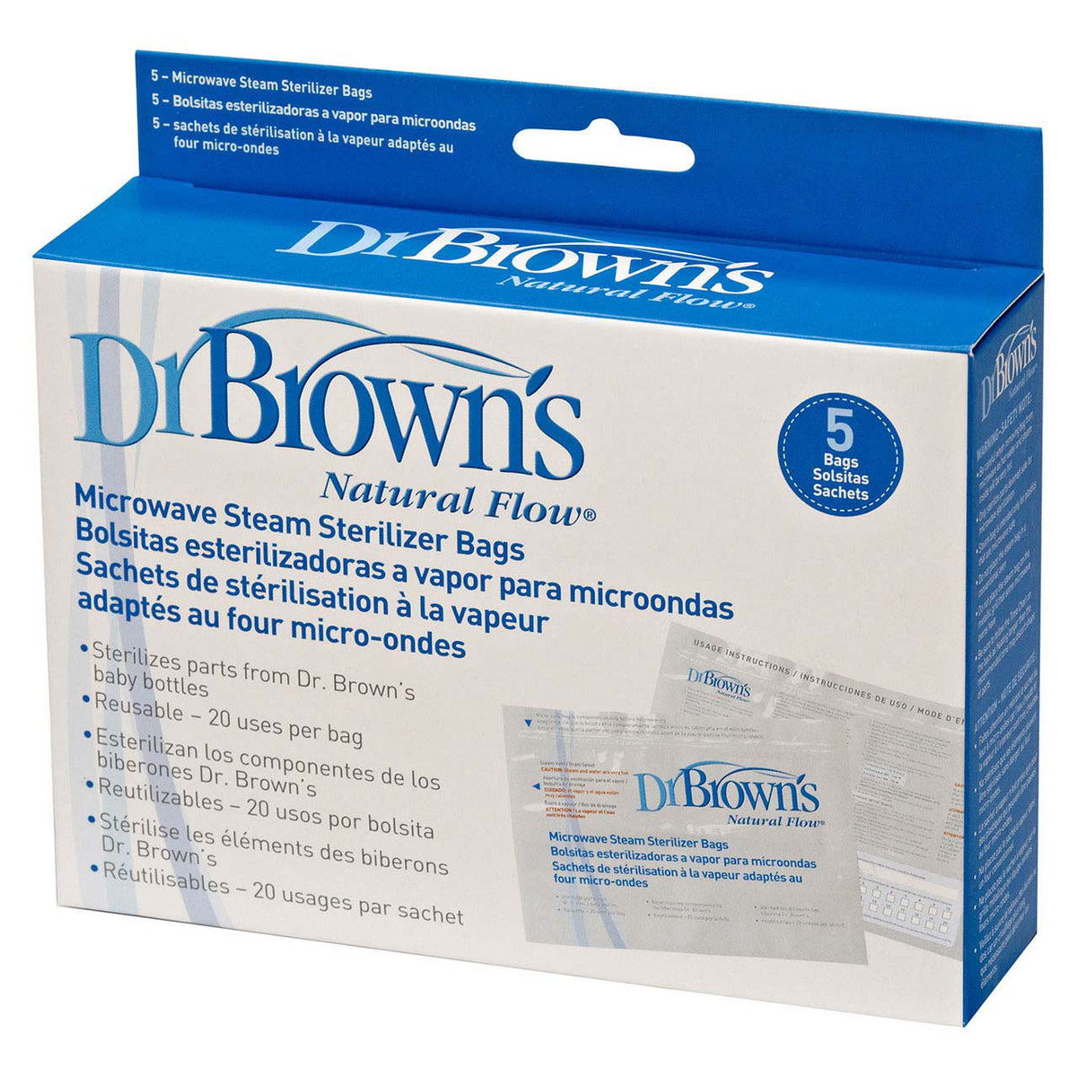 Dr Brown's Options Microwave Steriliser Bags Pack Of 5