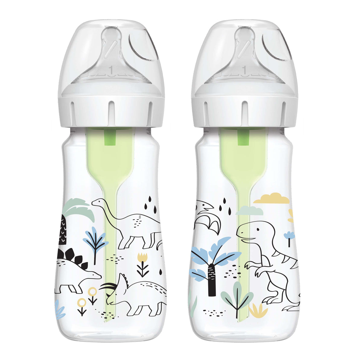 Dr Brown's Bottle Designer 270Ml X2 Dinosaurs